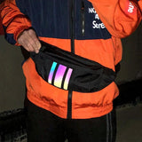Reflective Chest Bag for Men Waist Bag Canvas Fanny Pack Male