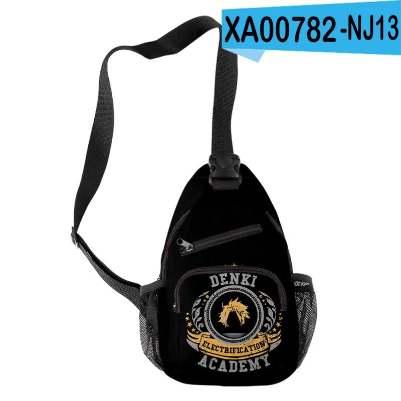 Harajuku Denki Kaminari 3D Print Chest Bag Oxford Waterproof Streetwear