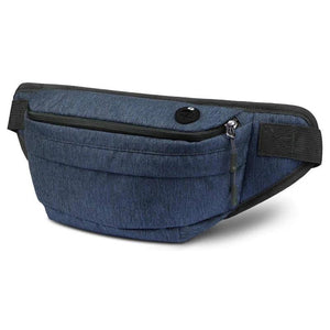 Men Waist Bag Grey Functional Large Belt Pouch Phone Fanny Travel Hip