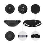 Men Waist Bag Grey Functional Large Belt Pouch Phone Fanny Travel Hip