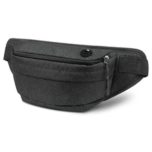 Men Waist Bag Grey Functional Large Belt Pouch Phone Fanny Travel Hip
