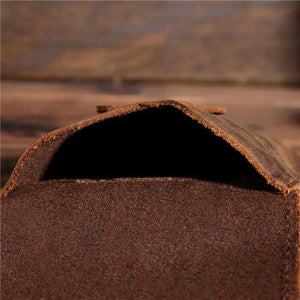 Men's Leather Fanny Waist Pack Small Mini Cell Phone Pocket Hook Vintage Bags