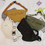 Canvas Shoulder Messenger Bag for Girls Large Capacity Crossbody Chest Bag
