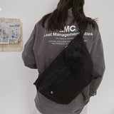 Canvas Shoulder Messenger Bag for Girls Large Capacity Crossbody Chest Bag