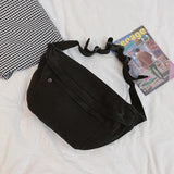 Canvas Shoulder Messenger Bag for Girls Large Capacity Crossbody Chest Bag