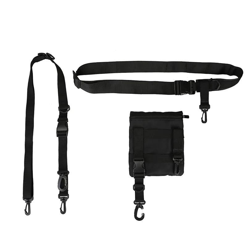 Men Small Square Shoulder Bag Mini Hip Hop Style Casual Crossbody Bag