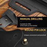 Crazy Horse Leather Waist Pack Phone Bag Belt Loop Hook Waist Pouch Brown