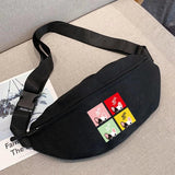 Dog Printing Crossbody Waist Bag Tote Wallet Mini Handbags