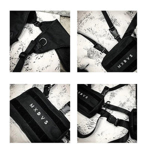 Men's Tactical Chest Bag Vest Hip-Hop Style Multi-functional Chest Rig