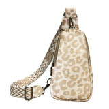 Leopard Print Crossbody Bag Small Solid Chest Bag for Her