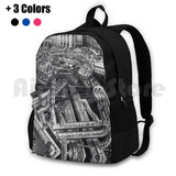 Vintage London Picadilly Tube Outdoor Hiking Backpack