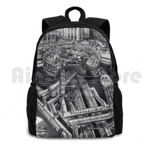 Vintage London Picadilly Tube Outdoor Hiking Backpack