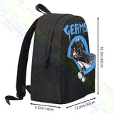 Germs Leather Skeleton Rock N Roll Music Band Large Capacity Backpack