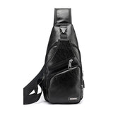 Men's Crossbody Single Shoulder Bag USB Sports Outdoor Casual Chest Bags