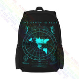 Flat Earth Map Earth Is Flat Firmament Plies World Order Large Capacity Backpack