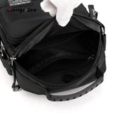 High Capacity Unisex Men Solid Student Backpack School Bookbag