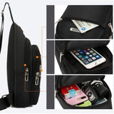 Men Shoulder Bag Leisure Waterproof Oxford Cloth Crossbody Chest Bag