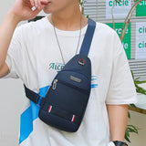 Men Shoulder Bag Leisure Waterproof Oxford Cloth Crossbody Chest Bag