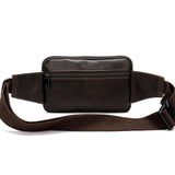 Men Leather Waist Bag Chest Shoulder Cross Body Top Cowhide Hip Bum Fanny Pack
