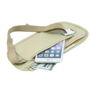 Travel Waist Pack Hidden Security Wallet for Passport Money Belt Bag