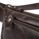 Weduoduo Men Waist Bag Leather Men Bag Phone Case Cover Travel Money Belt Bag
