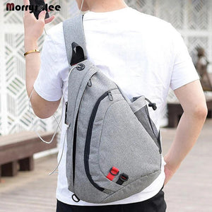 Men's Waterproof Nylon Chest Bag Crossbody Messenger Handbag