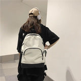 Unisex Patchwork Casual Backpack All-match Book Bag Waterproof Teens Ins