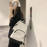 Unisex Patchwork Casual Backpack All-match Book Bag Waterproof Teens Ins