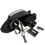Waterproof Nylon Men Waist Bag Unisex Fanny Pack Reflective Banana Belt Bags