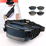 Waterproof Nylon Men Waist Bag Unisex Fanny Pack Reflective Banana Belt Bags