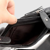 Men's Chest Bags Shoulder Messenger Bags PU Leather Classic Travel Crossbody Bag