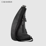 Men's Chest Bags Shoulder Messenger Bags PU Leather Classic Travel Crossbody Bag
