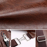 3PCS Mens Crossbody Bag Theftproof Leather Chest Bags Men Shoulder Bags