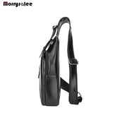 USB Charging Explosion PU Men's Chest Bag Shoulder Bag