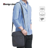 Men's Canvas Shoulder Bag For 7.9' Ipad Waterproof Business Crossbody Bag