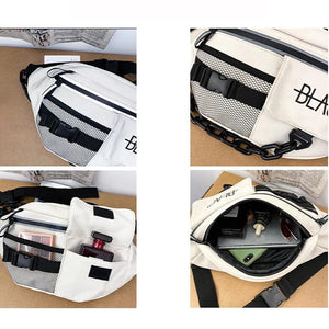 Luminous Chest Bag Couple Chain Waist Bags Men Shoulder Package