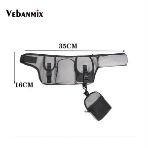 Canvas Waist Bag Belt Unisex Streetwear Functional Kanye Tactical Bag