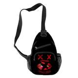 Harajuku Maneskin 3D Print Chest Bag Waterproof Crossbody Streetwear