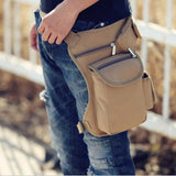 Men Canvas Drop Leg Bag Waist Casual Pack Belt Hip Bum Military