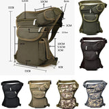Men Canvas Drop Leg Bag Waist Casual Pack Belt Hip Bum Military