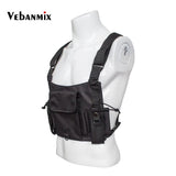 Men Chest Rig Bag Hip Hop Waistcoat with Pockets