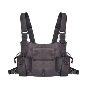 Men Chest Rig Bag Hip Hop Waistcoat with Pockets