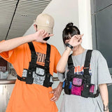 Reflective Vest Chest Pack Tactical Hip-Hop Bag