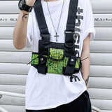 Reflective Vest Chest Pack Tactical Hip-Hop Bag