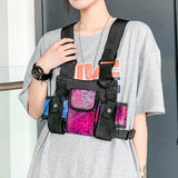 Reflective Vest Chest Pack Tactical Hip-Hop Bag