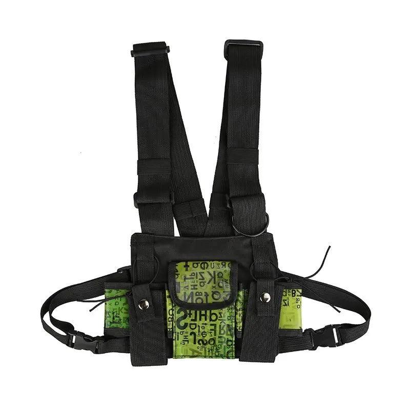 Reflective Vest Chest Pack Tactical Hip-Hop Bag
