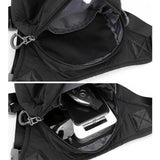Men's Nylon Waist Bag Thigh Fanny Pack Shoulder Bag