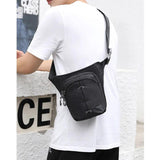 Men's Nylon Waist Bag Thigh Fanny Pack Shoulder Bag
