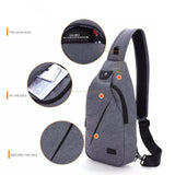 Male Anti-Theft Bagpack Sling Shoulder Bag Waterproof Travel Chest Bag