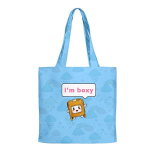 Funny Box Cartoon Handbags Canvas Tote Bag 3D Print Shopping Reusable